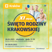 XI edycja Święta Rodziny Krakowskiej. Uśmiechnięta rodzina z 2 dzieci