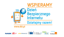 Logo akcji Wspieramy bezpieczny internet.